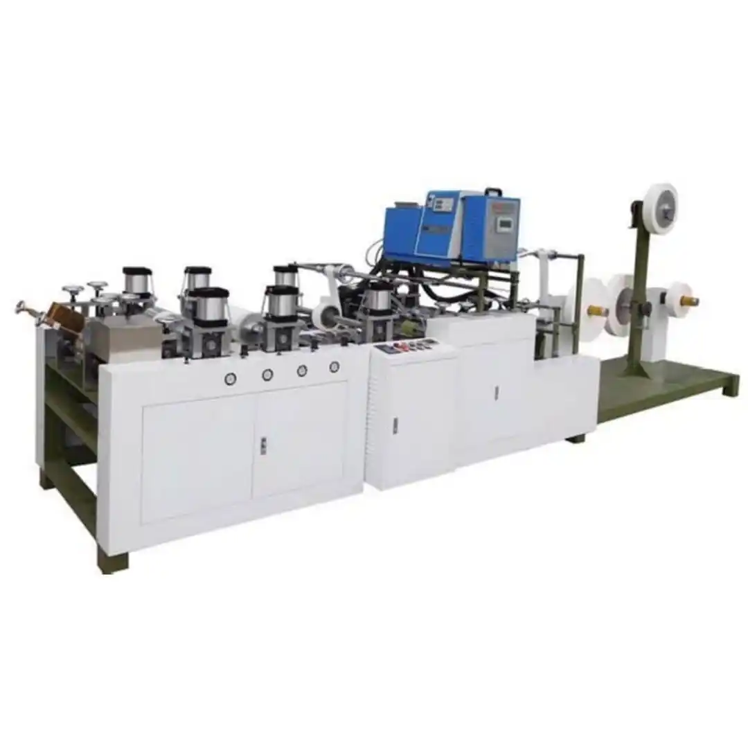 Máquina de Asas MAP-G-1 en operación fabricando asas para bolsas de papel